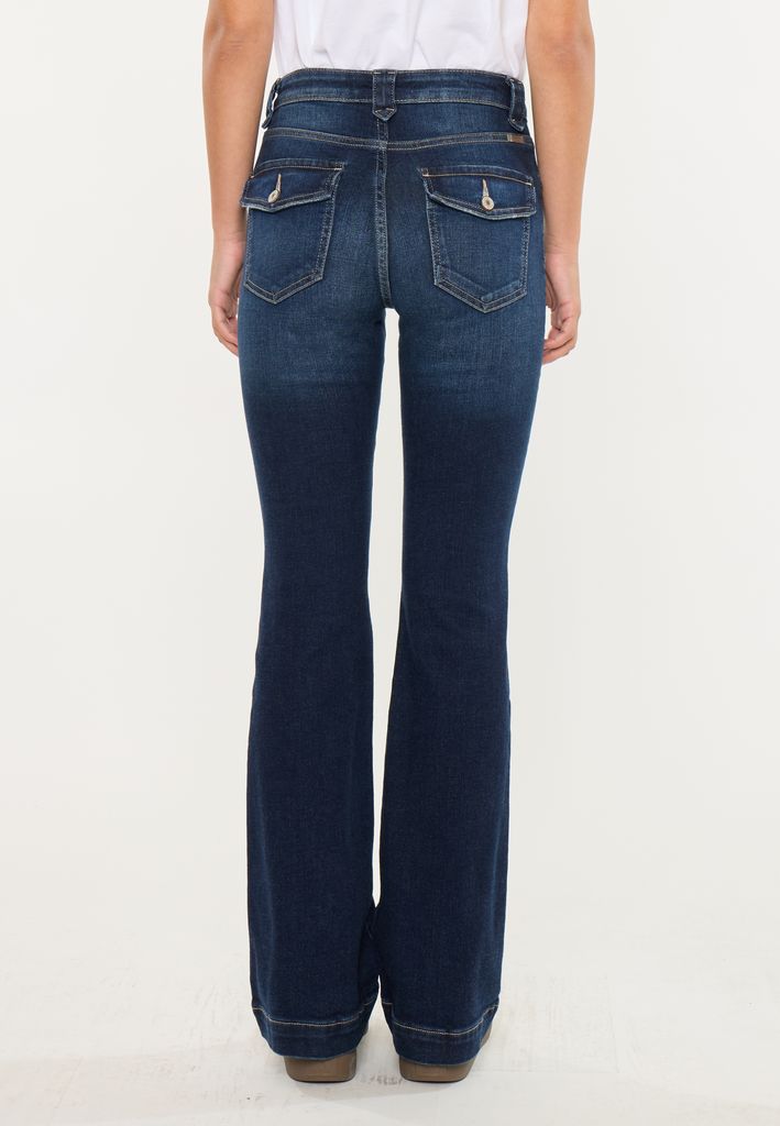 KanCan™ High Rise Pocket Flap Trouser Flare - Image 2