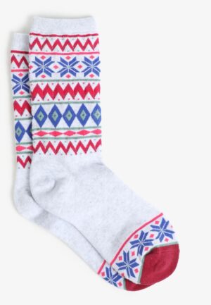 Bright Fair isle Crew Socks