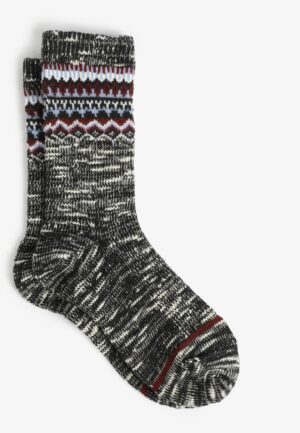 Spacedye Fair Isle Knit Crew Socks