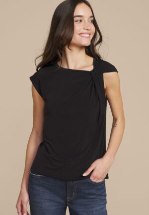 Asymmetrical Knot Shoulder Top
