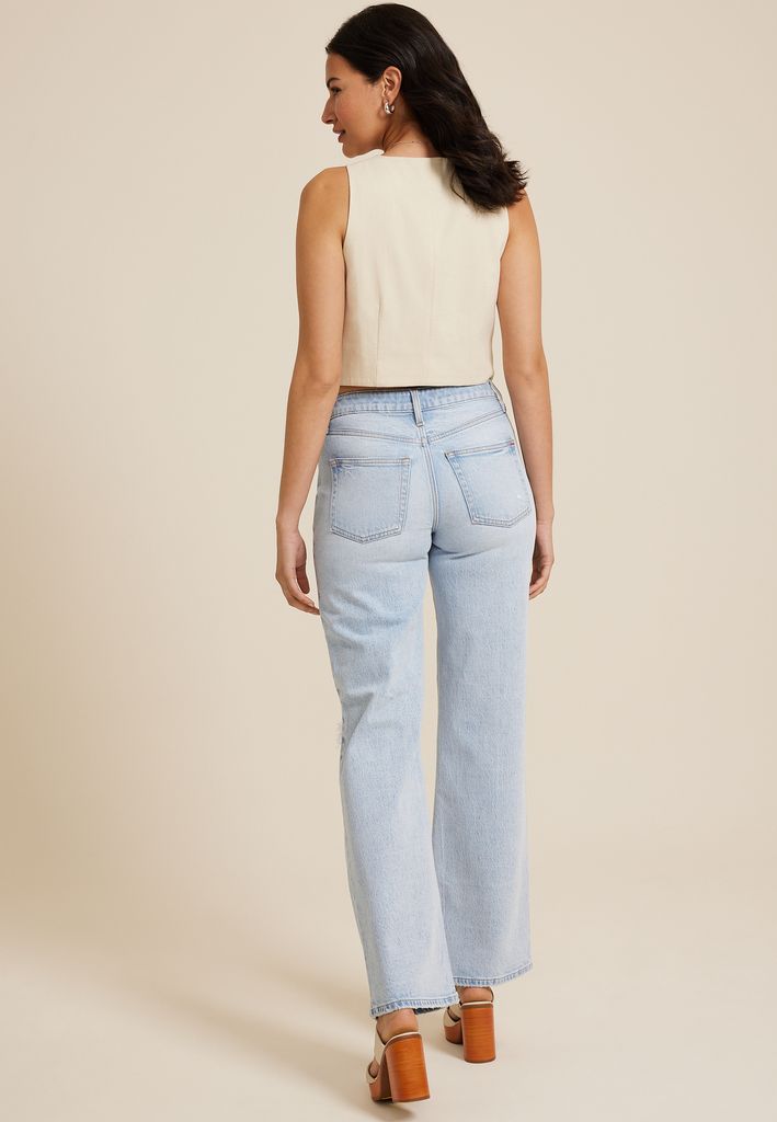 edgely™ High Rise Ripped Wide Leg Jean - Image 2