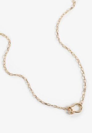 Gold Oval Link Toggle Necklace