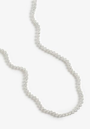 Silver Plated Tennis Necklace