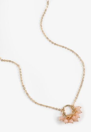 Pink Bead Cluster Necklace