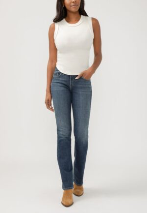 Silver Jeans Co.&reg; Suki Curvy Mid Rise Luxe Stretch Slim Boot Jean