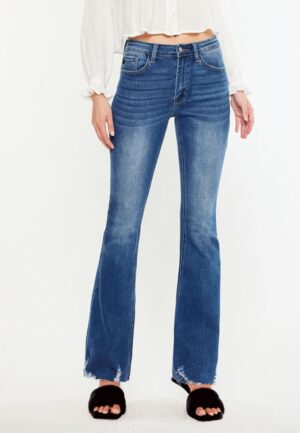 KanCan&trade; High Rise Frayed Hem Bootcut Jeans
