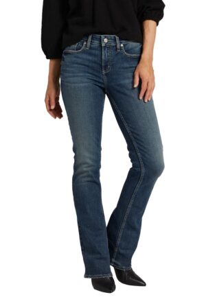 Silver Jeans Co.&reg; Suki Curvy Mid Rise Tacked Pocket Bootcut Jean
